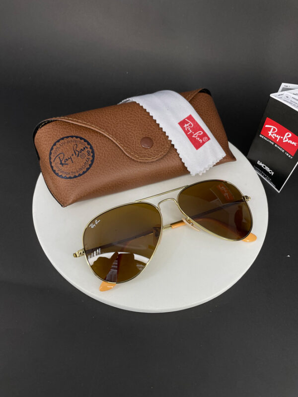 عینک آفتابی ریبن خلبانی مدل Ray ban RB3689 طلایی