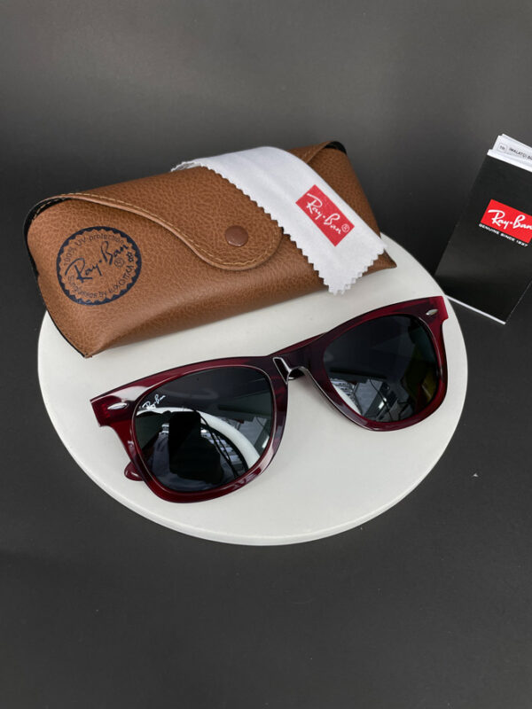 عینک آفتابی ریبن ویفر مدل Ray ban wayfarer RB2140 سایز52 قرمز نسخه uv400